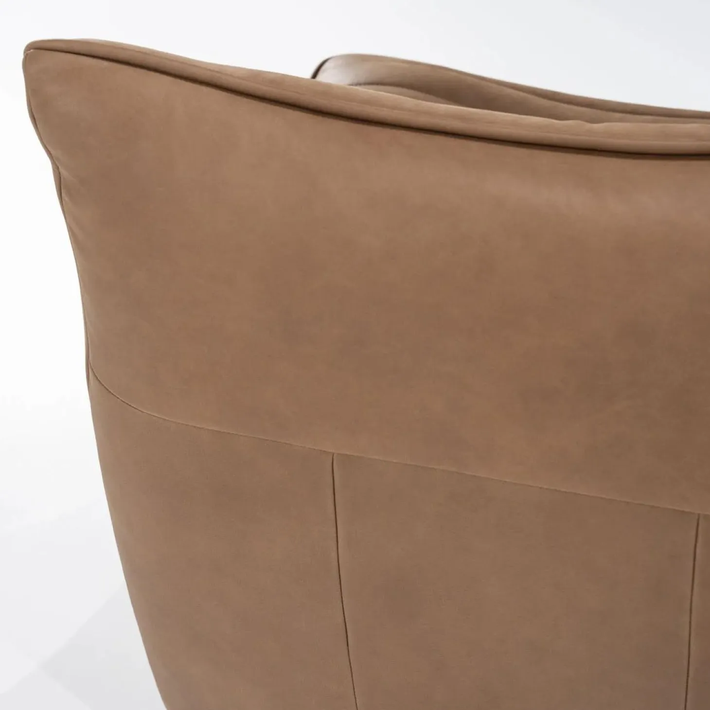 Draaibare Fauteuil Matthew Leer - Bruin - Loft24.nl