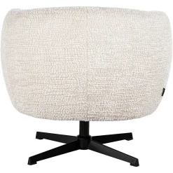 Draaifauteuil Estelle Chenille - Crème - Loft24.nl