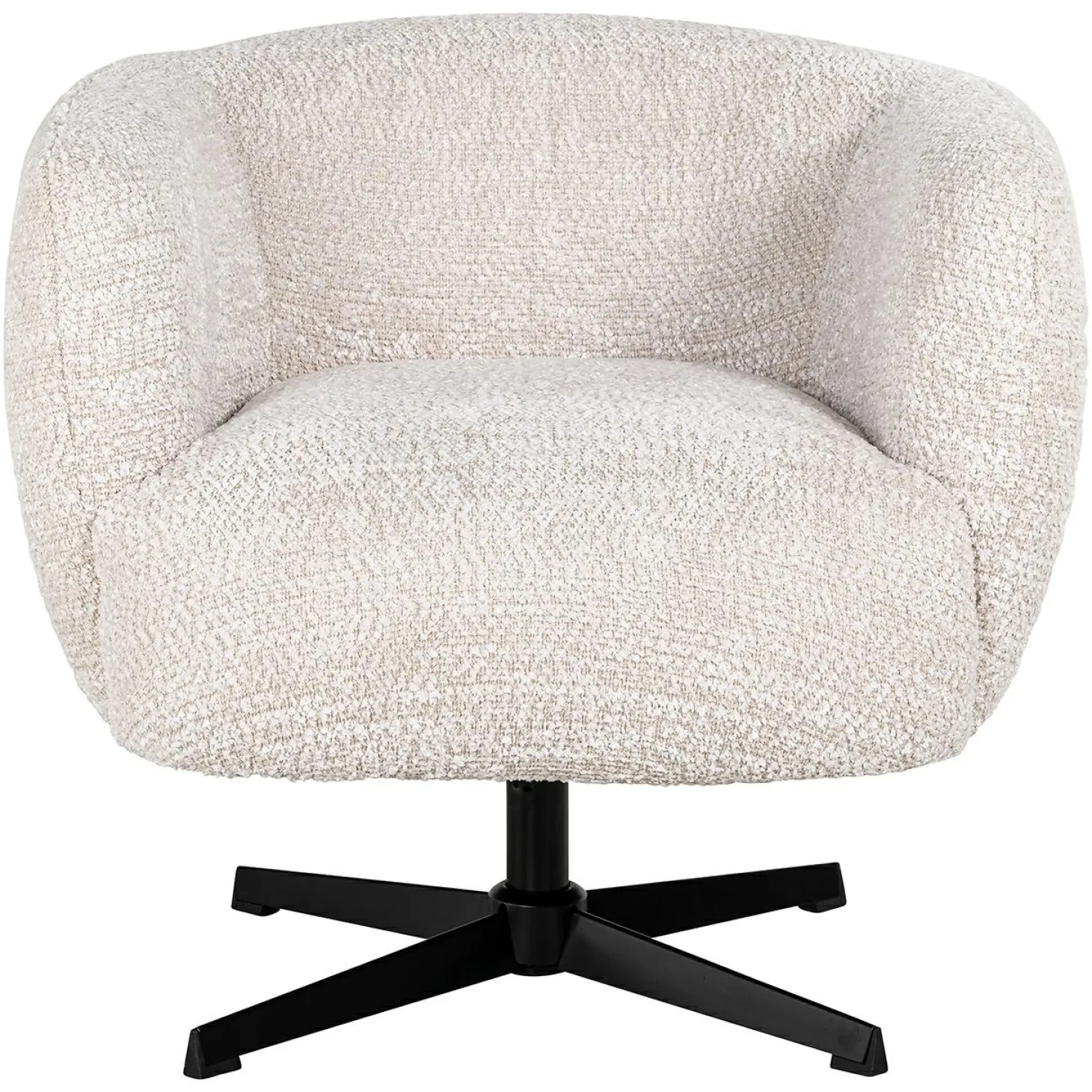 Draaifauteuil Estelle Chenille - Crème - Loft24.nl