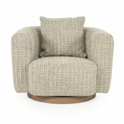 Draaifauteuil Jordan Grove Bouclé - Beige - Loft24.nl