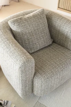 Draaifauteuil Jordan Grove Bouclé - Taupe - Loft24.nl