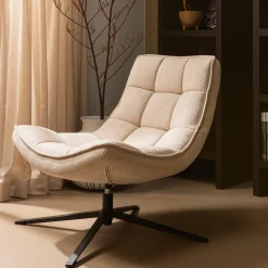Draaifauteuil Maudi - Naturel - Loft24.nl