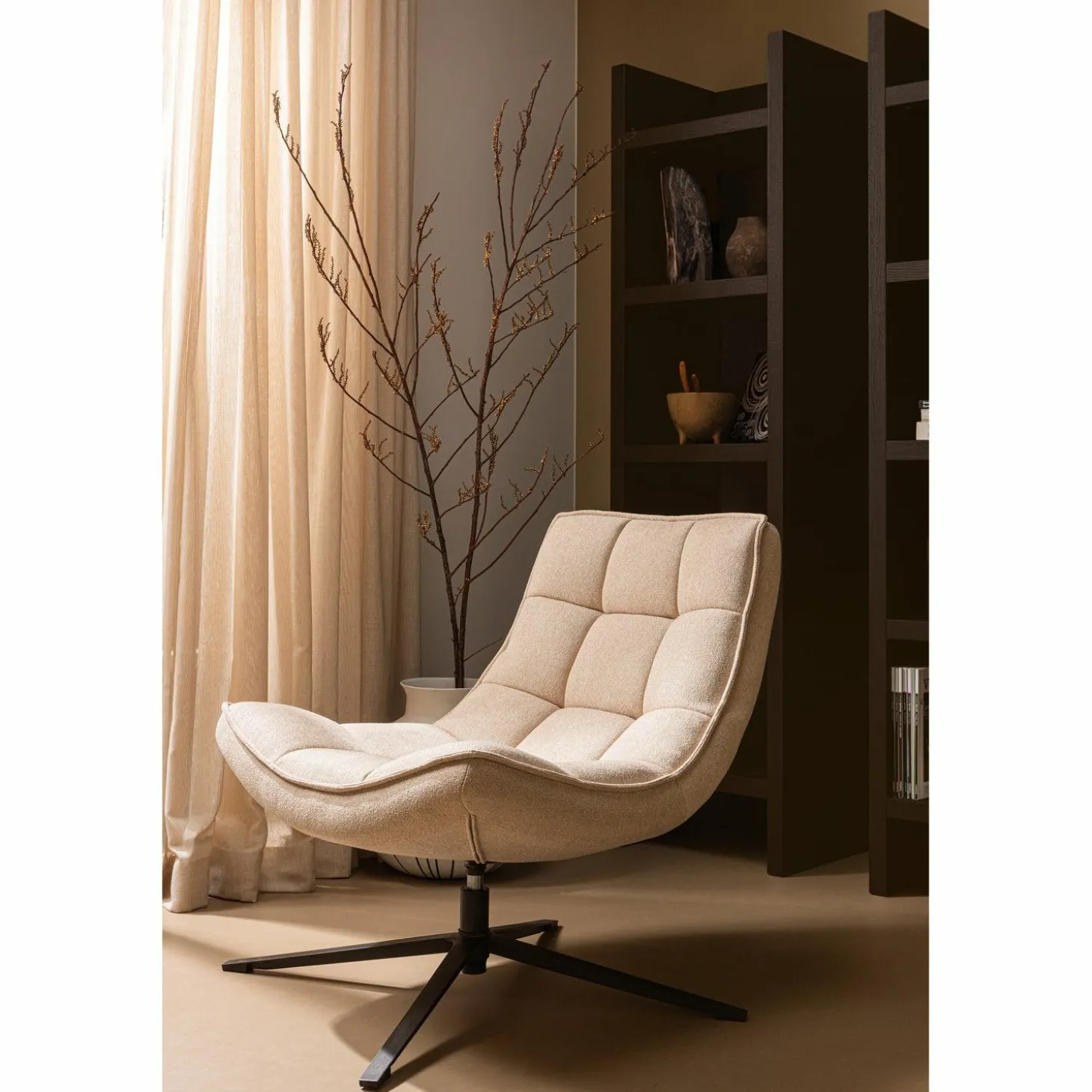 Draaifauteuil Maudi - Naturel - Loft24.nl