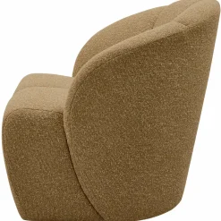 Draaifauteuil Mojo Bouclé - Geel Bruin - Loft24.nl