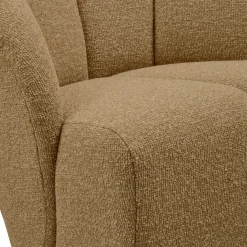 Draaifauteuil Mojo Bouclé - Geel Bruin - Loft24.nl