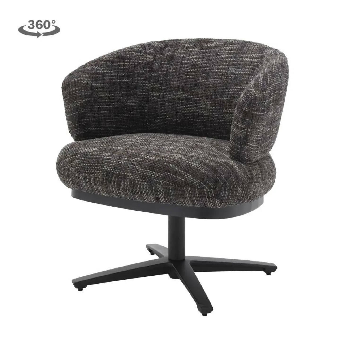 Draaifauteuil Perca - Blauwgrijs - Loft24.nl