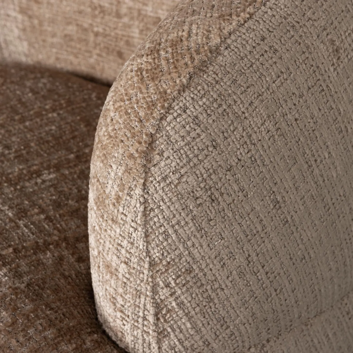 Draaifauteuil Woolly Chenille - Zand - Loft24.nl