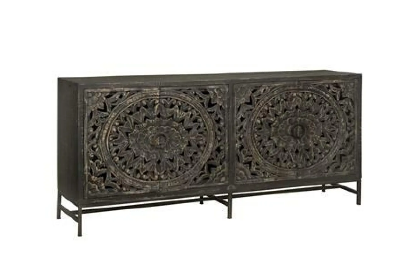 Dressoir Casina 200 cm - Zwart - Loft24.nl