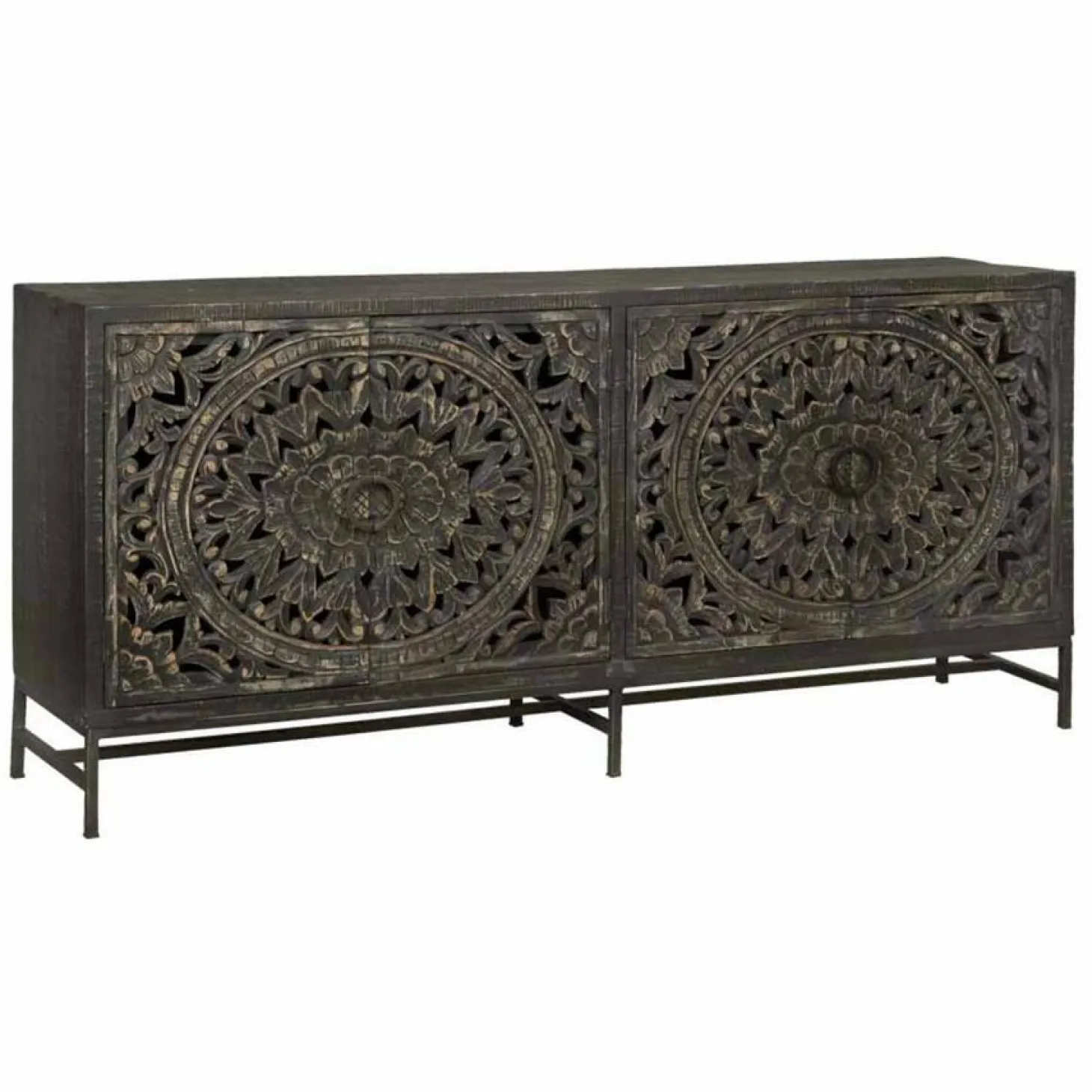Dressoir Casina 200 cm - Zwart - Loft24.nl