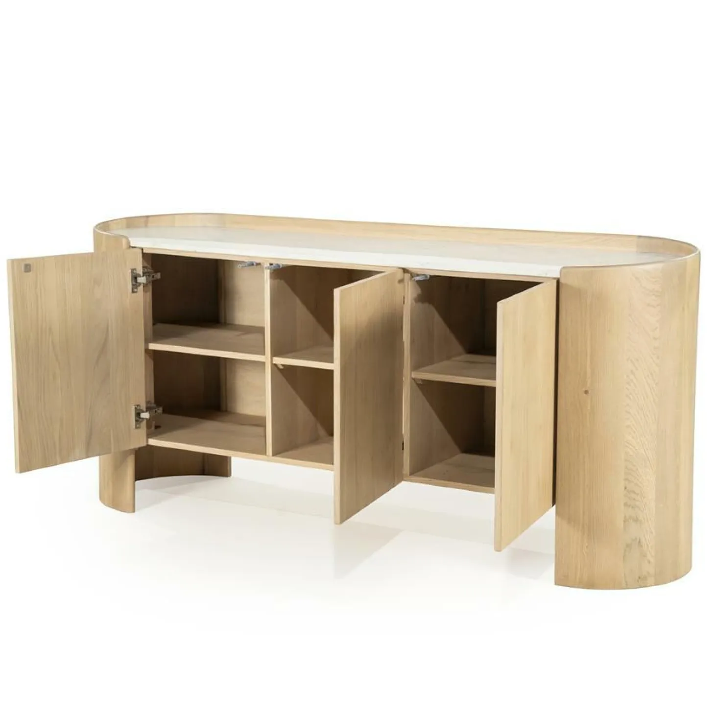 Dressoir Don Marmer en eikenhout 165cm - Loft24.nl