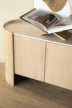 Dressoir Don Marmer en eikenhout 165cm - Loft24.nl