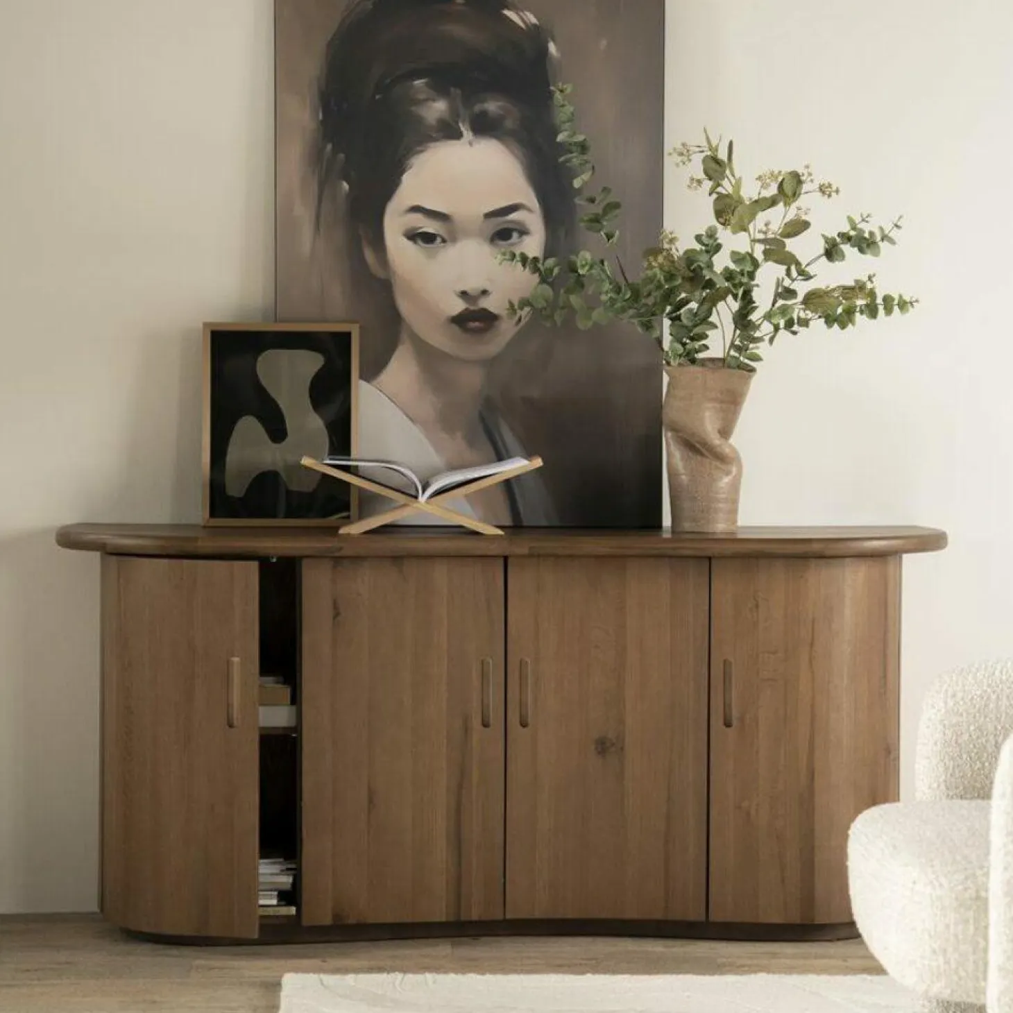 Dressoir Josh Eikenhout 180cm - Bruin - Loft24.nl