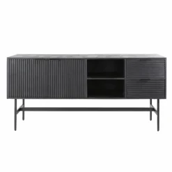 Dressoir Marina Mangohout 170cm - Zwart - Loft24.nl