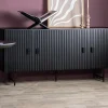 Dressoir Remi Mangohout en Metaal 170cm - Zwart - Loft24.nl