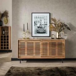 Dressoir Slide Acaciahout 150cm - Naturel - Loft24.nl