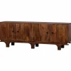 Dressoir Staes Mangohout, 200cm, kleur Walnoot - Loft24.nl