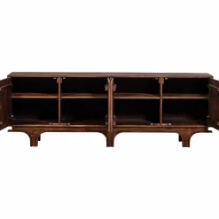 Dressoir Staes Mangohout, 200cm, kleur Walnoot - Loft24.nl