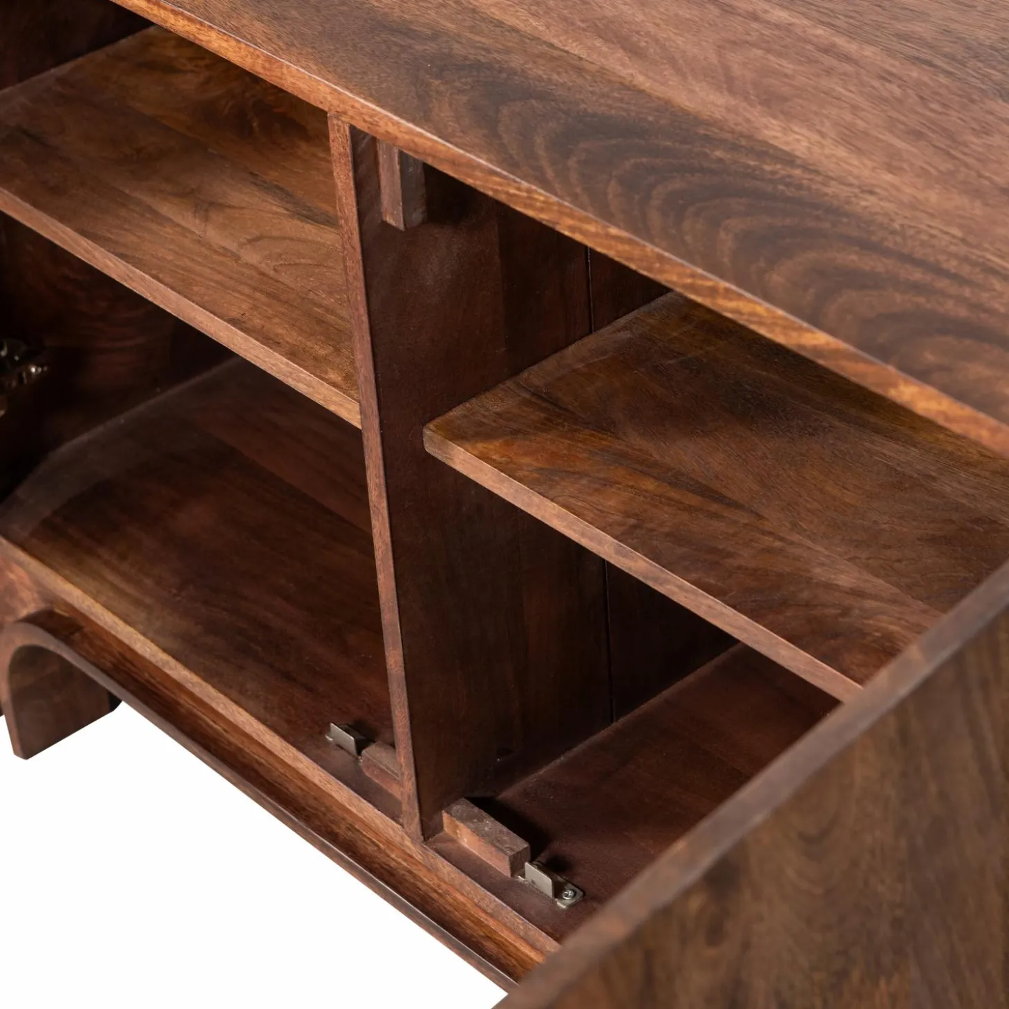 Dressoir Staes Mangohout, 200cm, kleur Walnoot - Loft24.nl