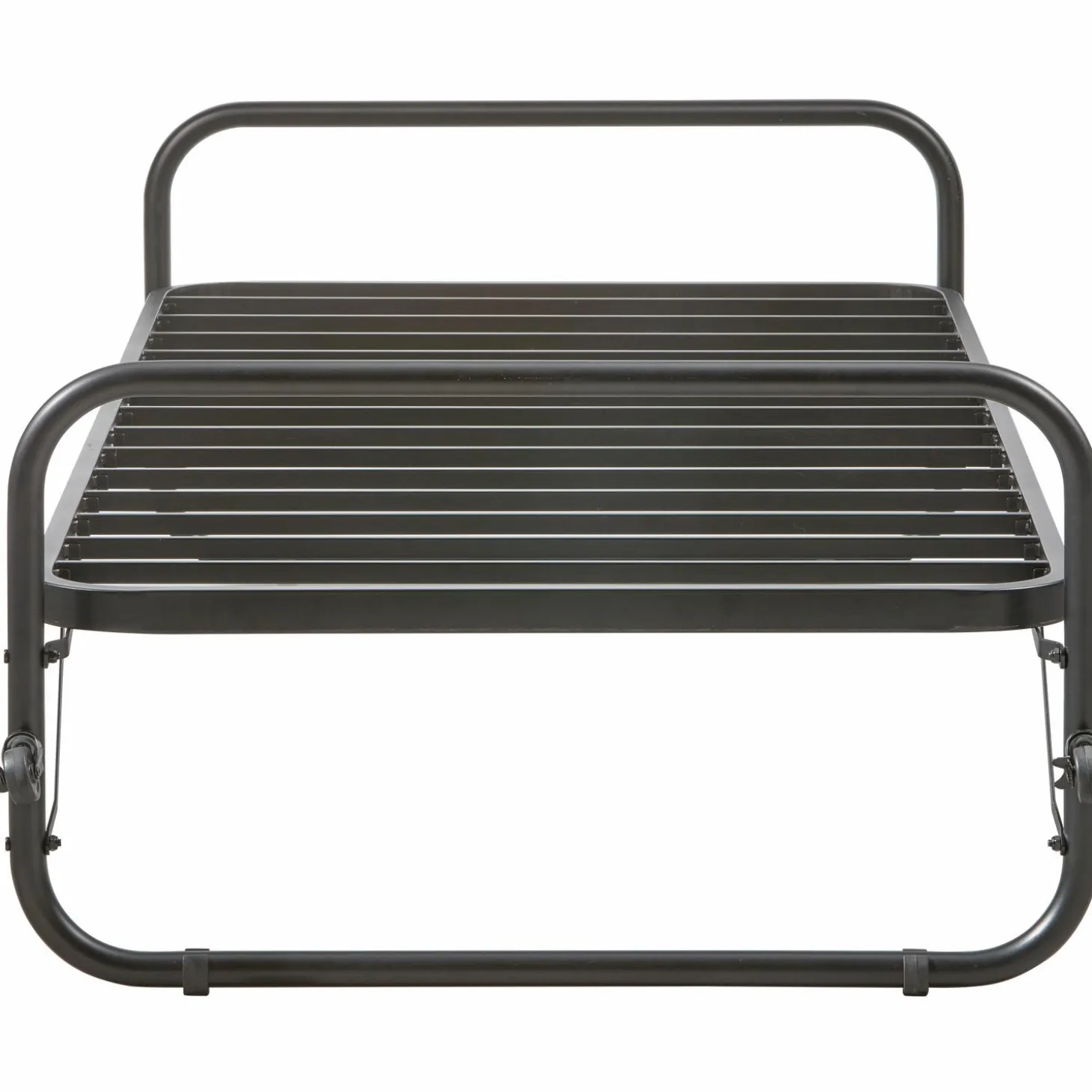 Eenpersoons onderschuifbed Metaal 90x200cm - Zwart - Loft24.nl