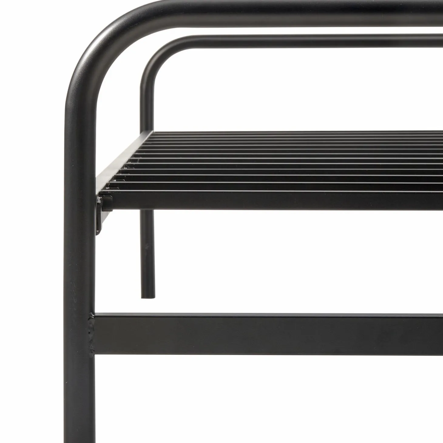 Eenpersoons onderschuifbed Metaal 90x200cm - Zwart - Loft24.nl