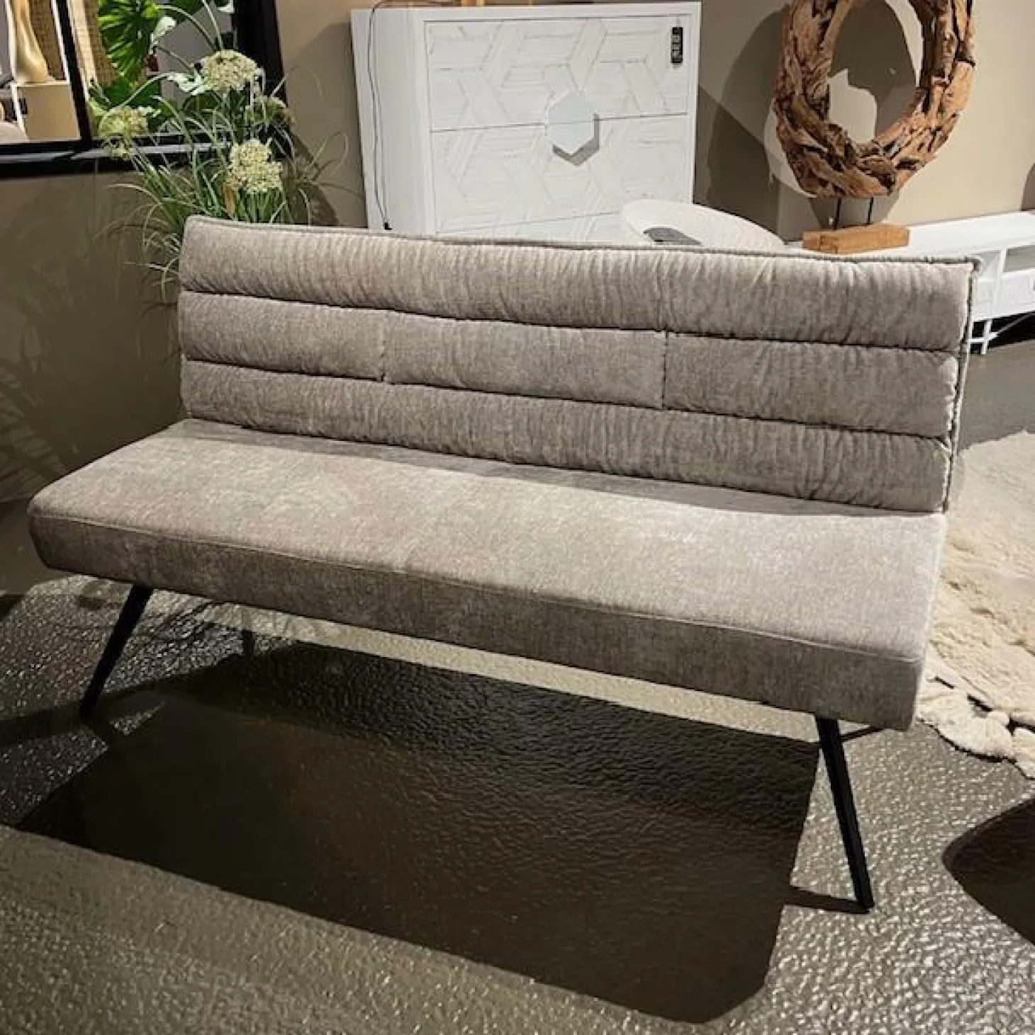 Eetkamerbank Rosora 200 cm - Beige - Loft24.nl