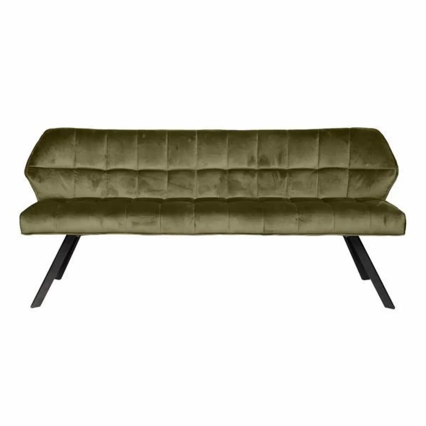 Eetkamerbank Velvet Raster Groen - 180 cm - Loft24.nl