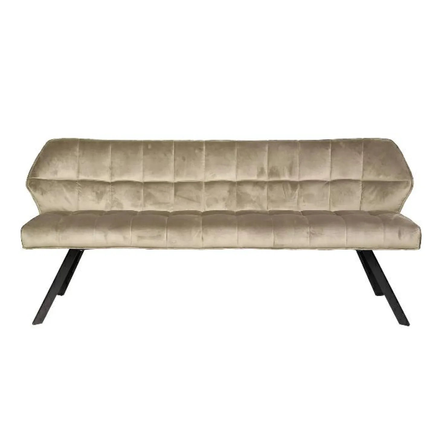 Eetkamerbank Velvet Raster Roze - 180 cm - Loft24.nl