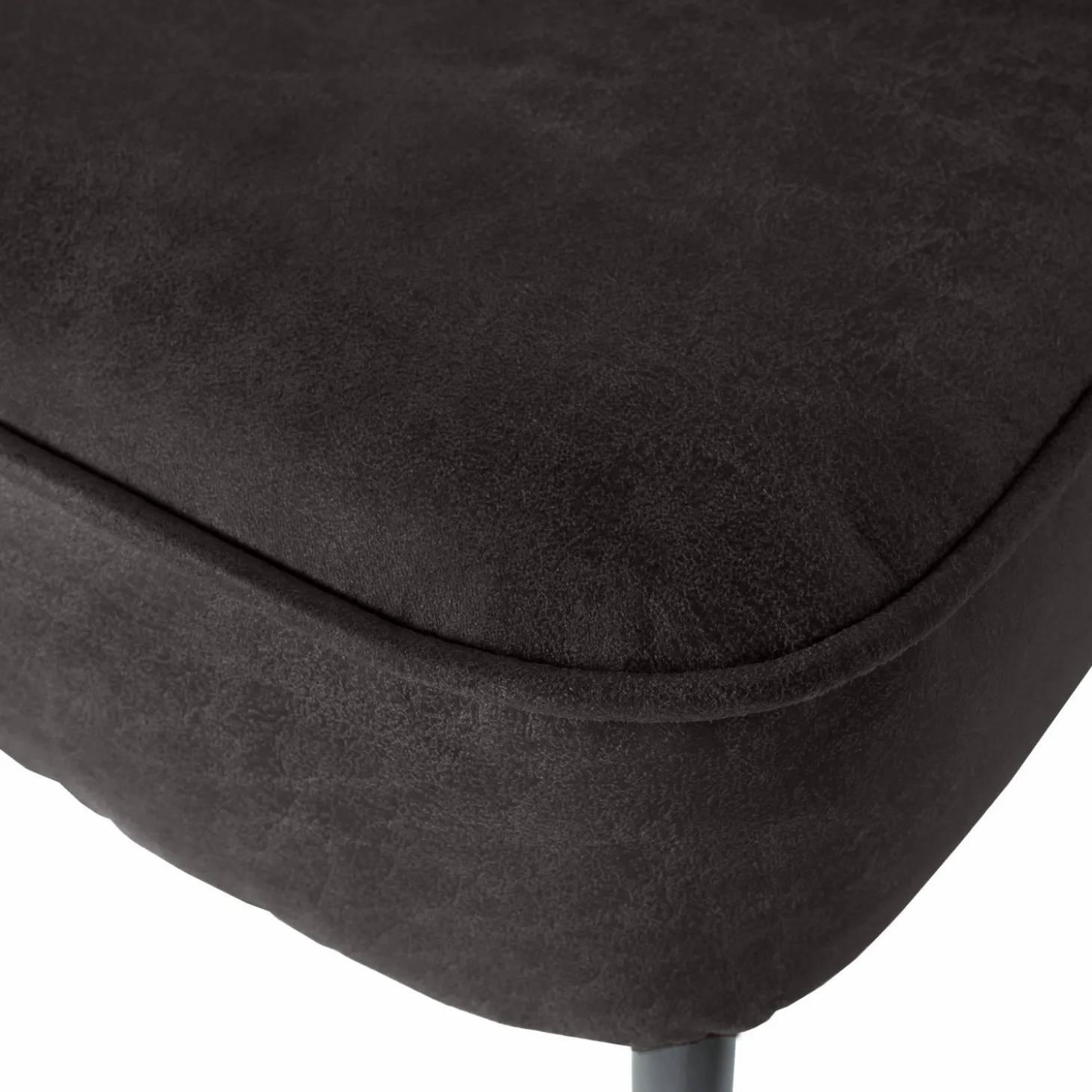 Eetkamerbank Vogue Leder, kleur Zwart - Loft24.nl