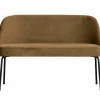 Eetkamerbank Vogue Velvet, 120cm - Honinggeel - Loft24.nl