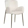 Eetkamerstoel Amber Chenille kleur Crème - Loft24.nl