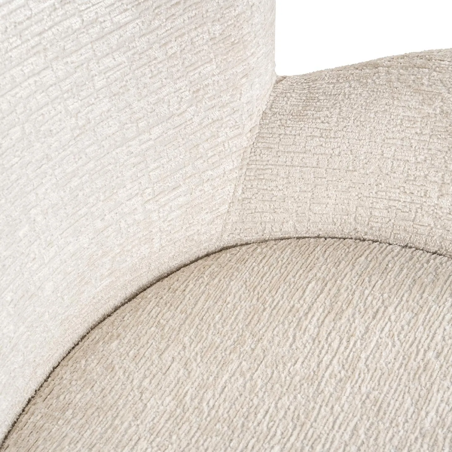 Eetkamerstoel Amber Chenille kleur Crème - Loft24.nl