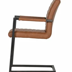 Eetkamerstoel Bas Lederlook - Cognac - Loft24.nl
