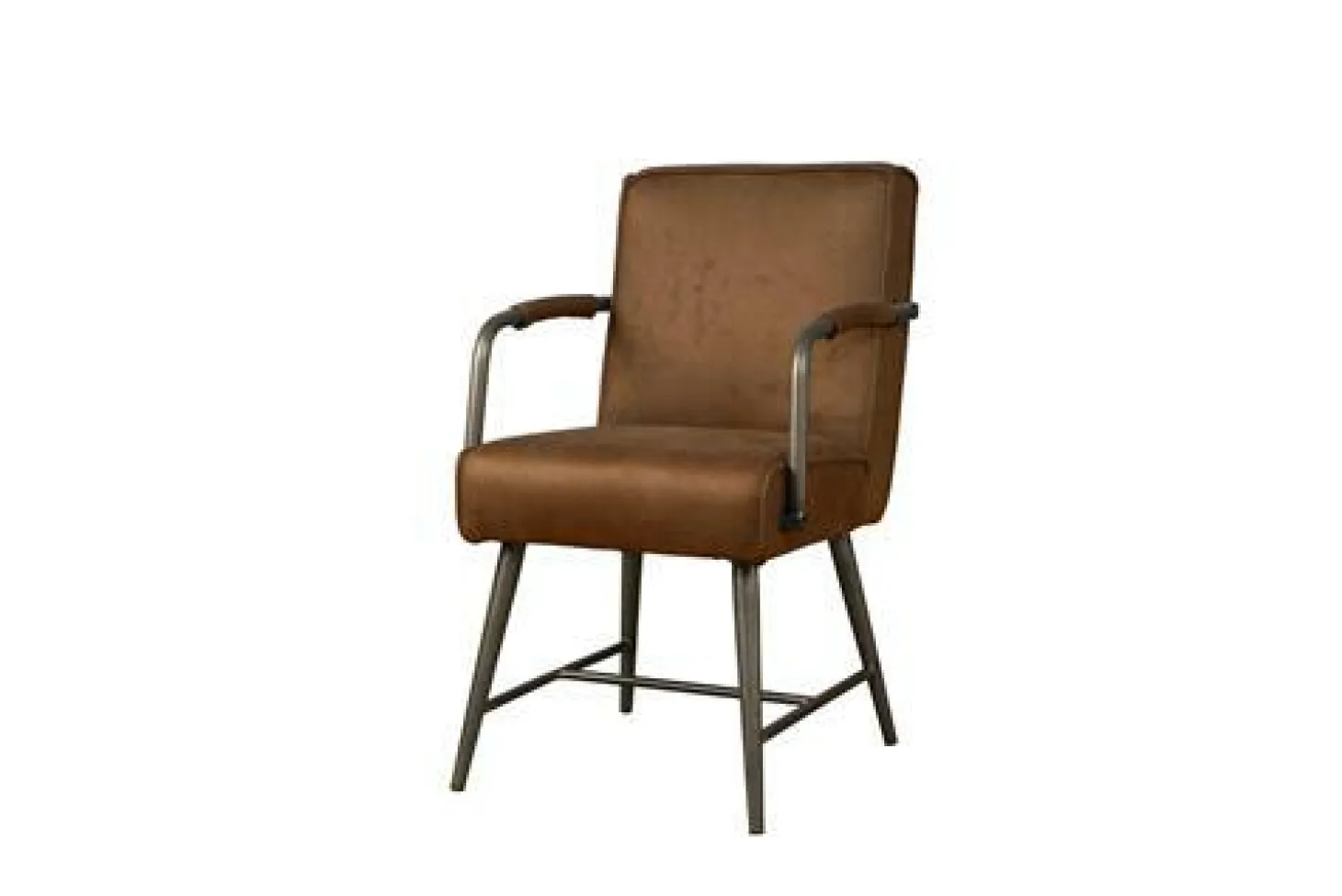 Eetkamerstoel Belmonte met armleuning - Cognac - Loft24.nl