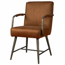 Eetkamerstoel Belmonte met armleuning - Cognac - Loft24.nl