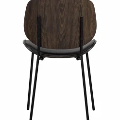 Eetkamerstoel Close Lederlook en Hout - Loft24.nl