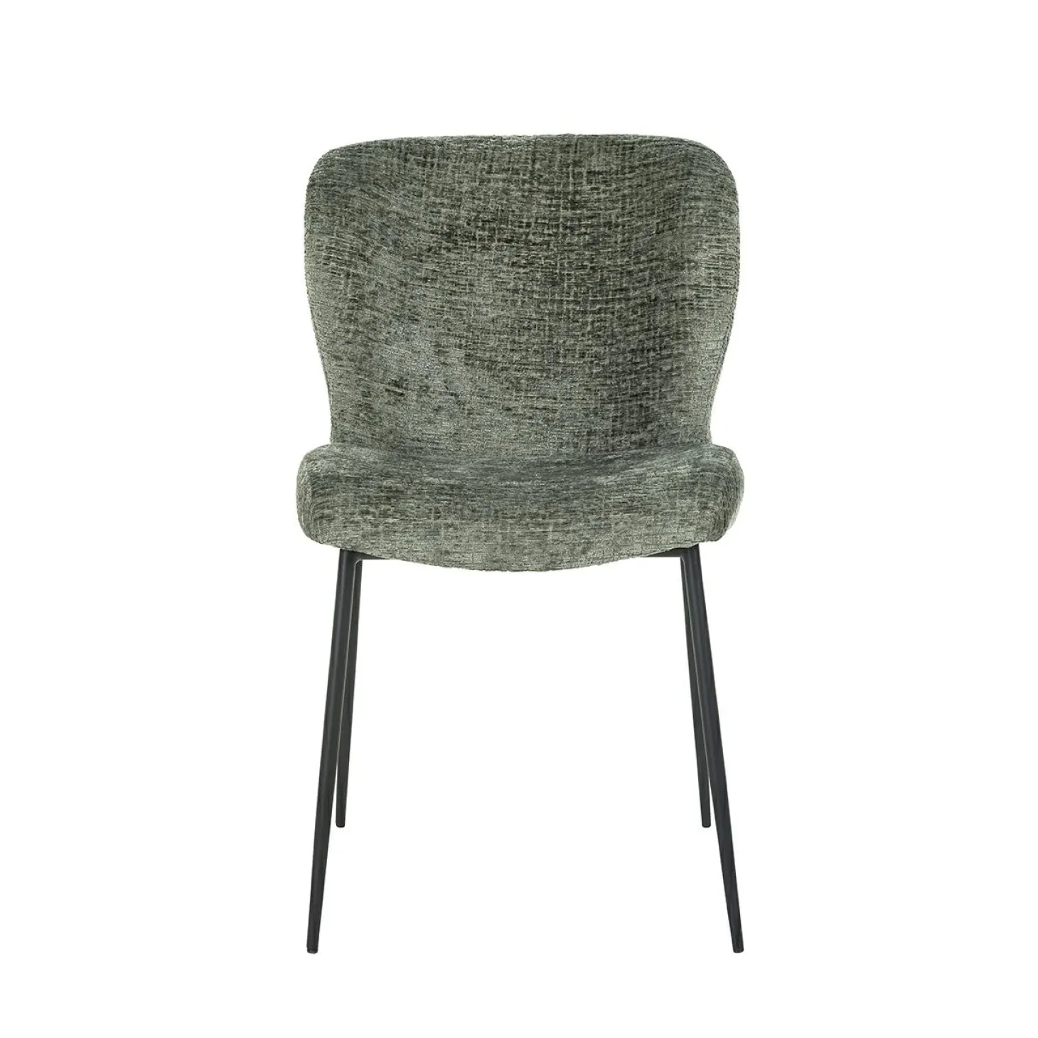 Eetkamerstoel Darby Chenille kleur Groen - Loft24.nl