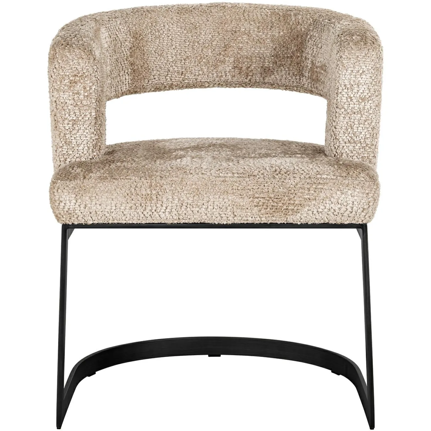 Eetkamerstoel Ellis Chenille kleur Beige - Loft24.nl
