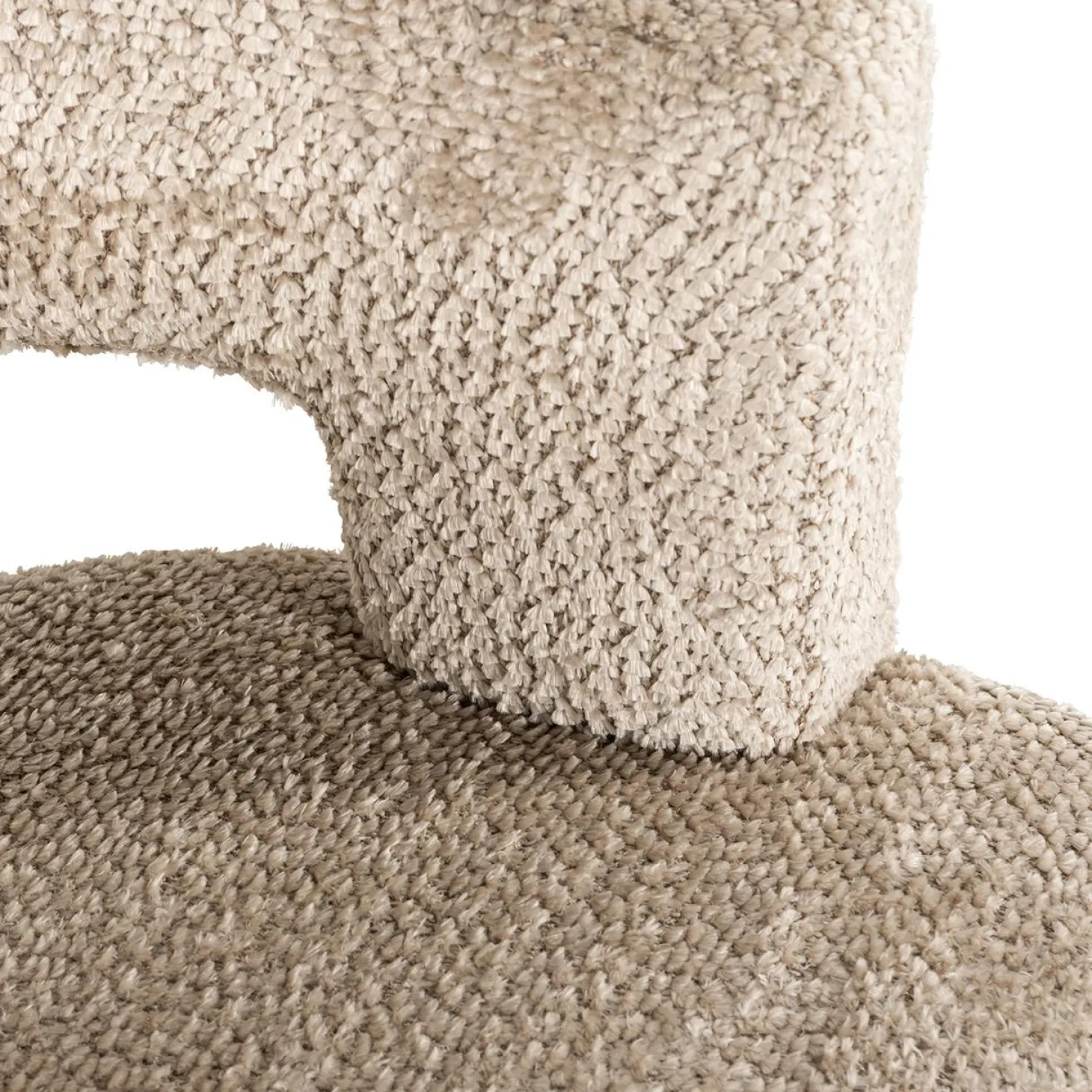 Eetkamerstoel Ellis Chenille kleur Beige - Loft24.nl