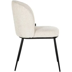 Eetkamerstoel Elvi Chenille kleur Beige - Loft24.nl