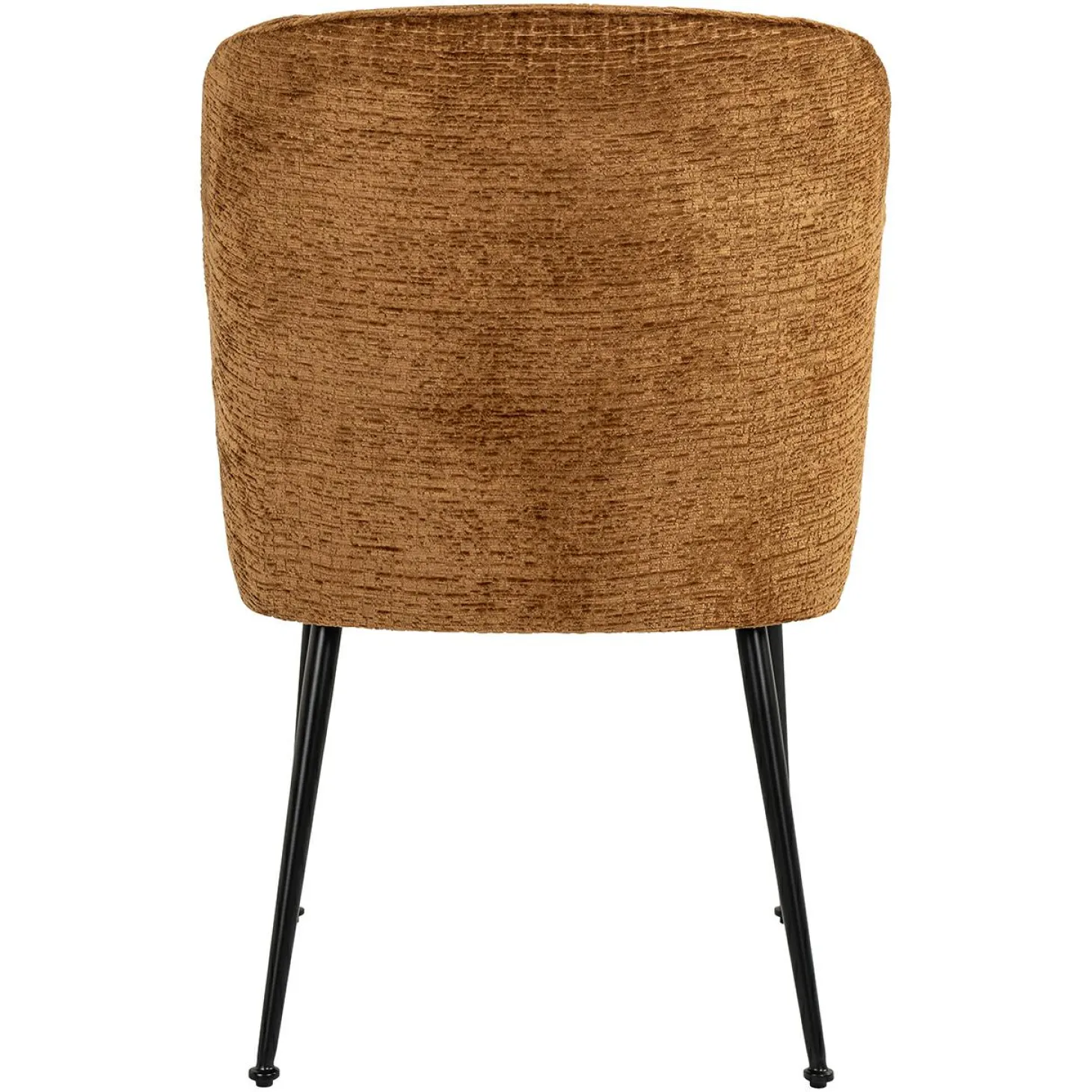 Eetkamerstoel Fallon Chenille kleur Cognac - Loft24.nl