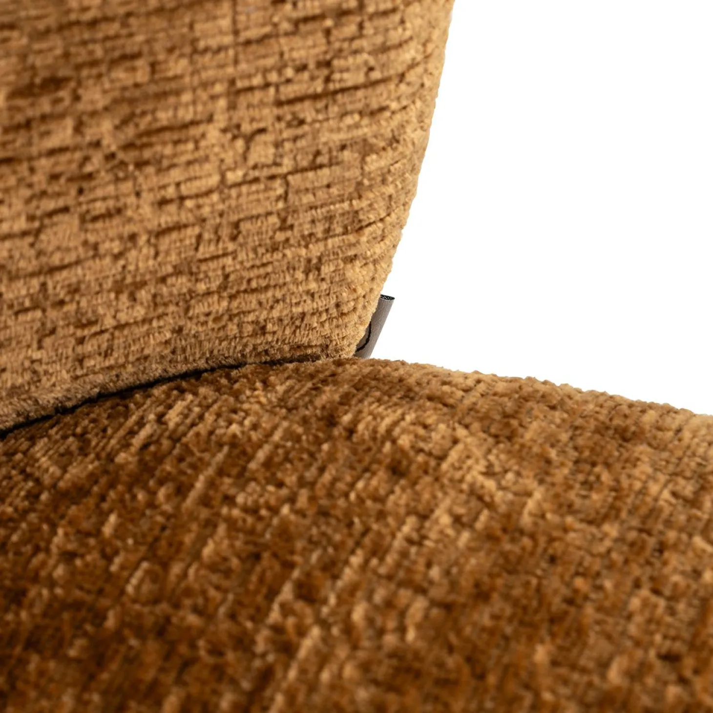 Eetkamerstoel Fallon Chenille kleur Cognac - Loft24.nl