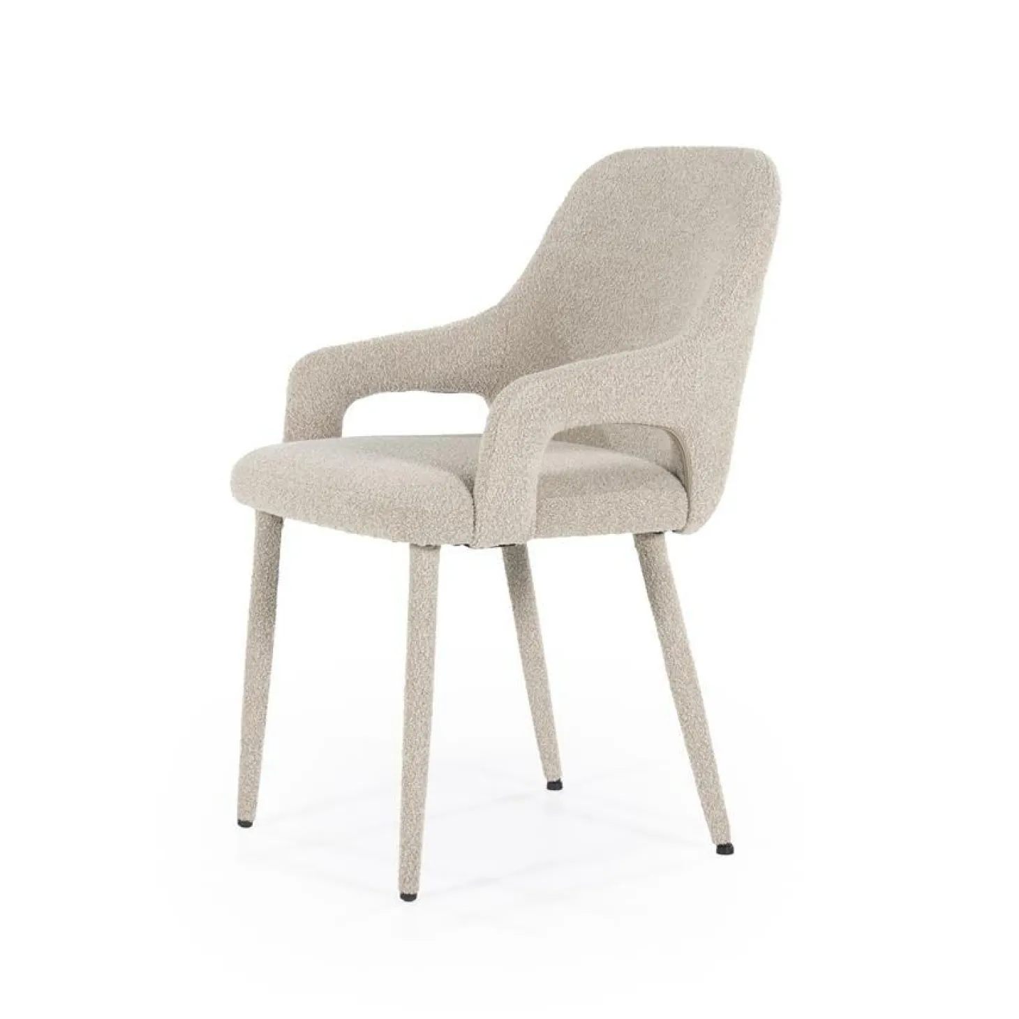 Eetkamerstoel Fika Bouclé - kleur Taupe - Loft24.nl