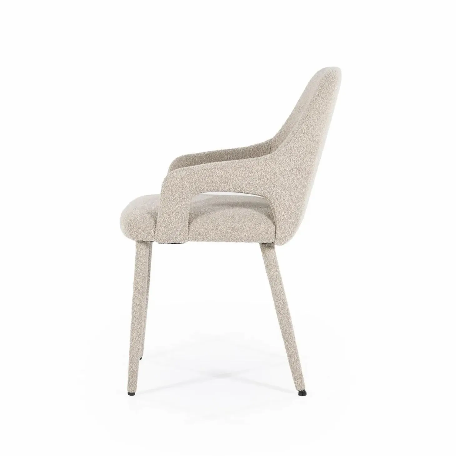 Eetkamerstoel Fika Bouclé - kleur Taupe - Loft24.nl