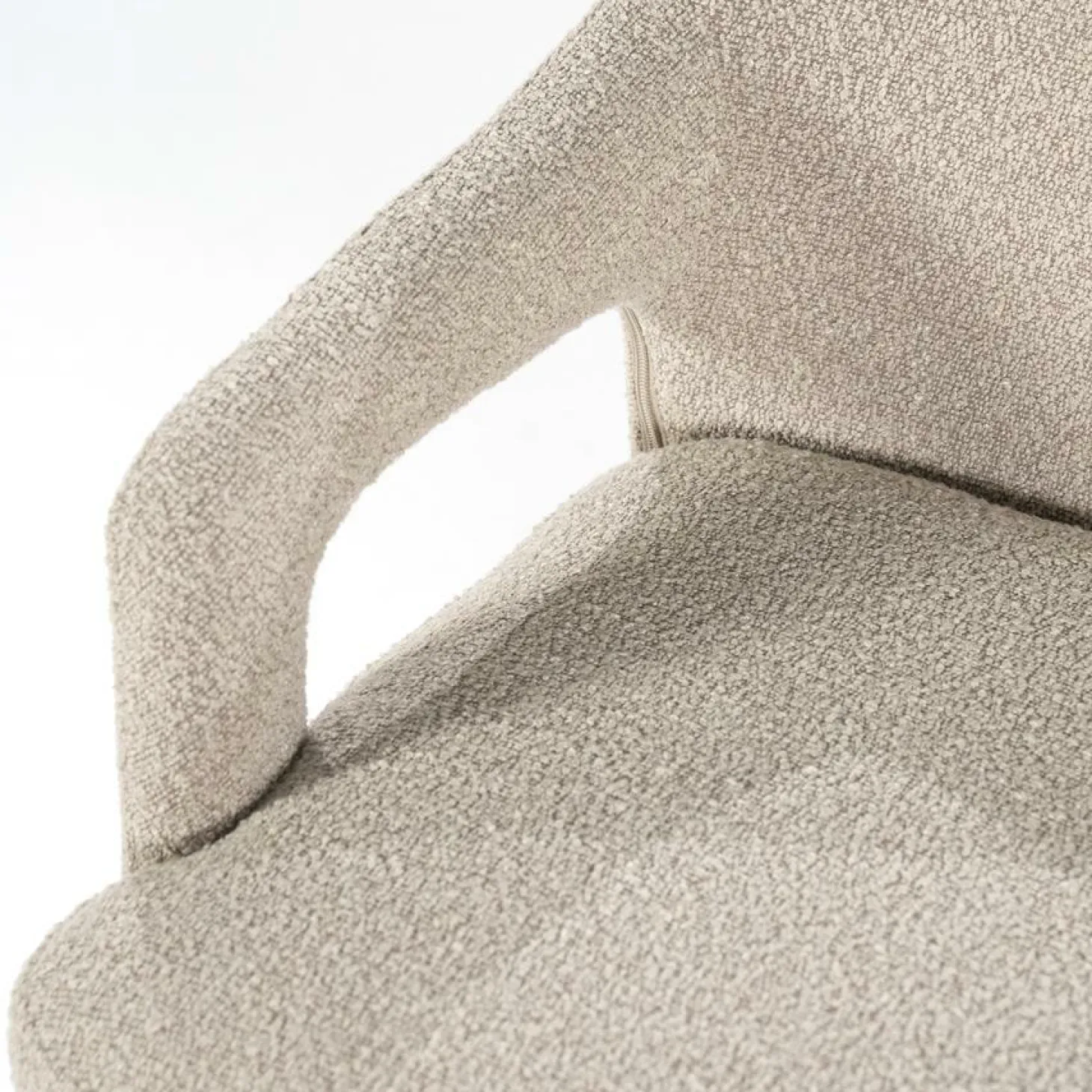 Eetkamerstoel Fika Bouclé - kleur Taupe - Loft24.nl
