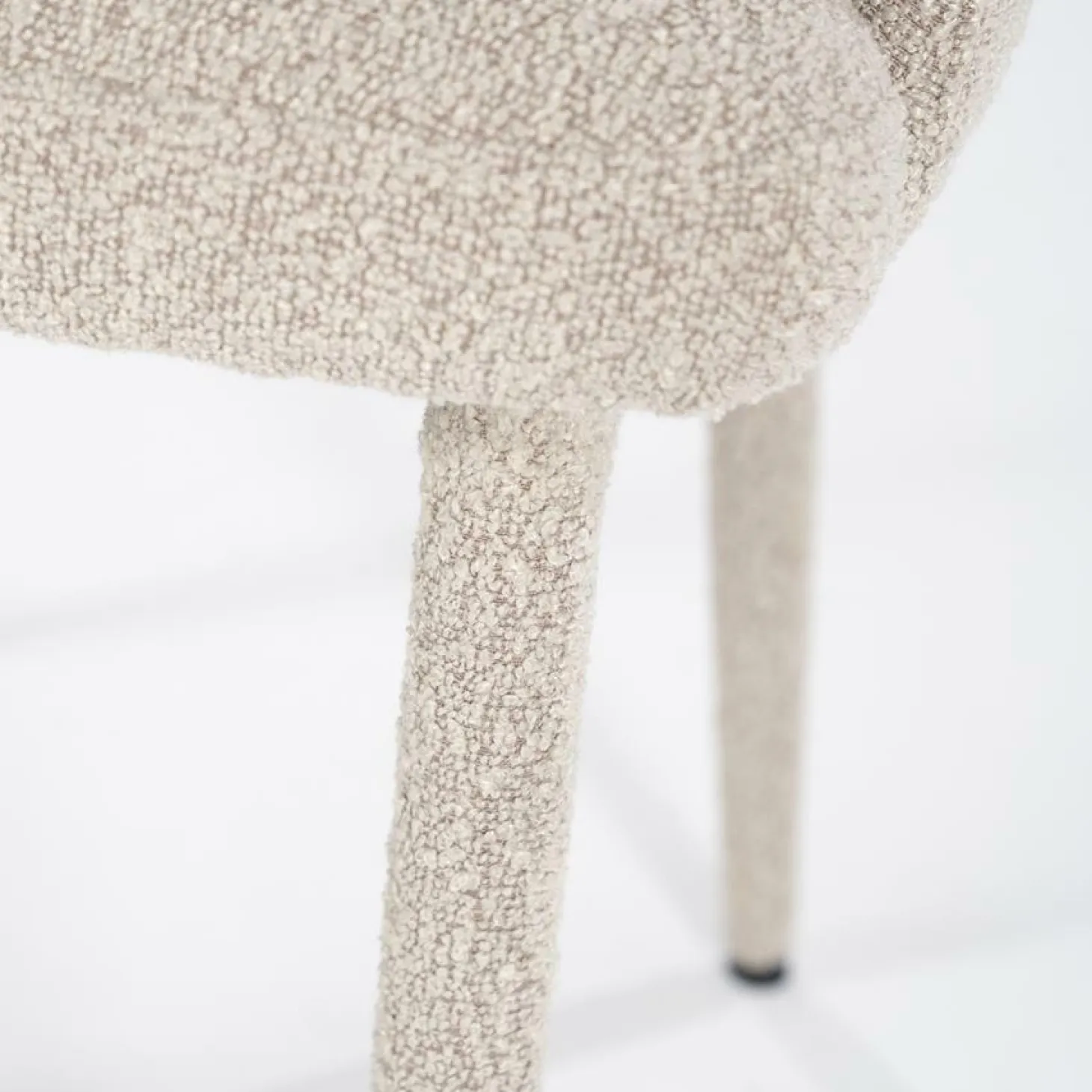 Eetkamerstoel Fika Bouclé - kleur Taupe - Loft24.nl