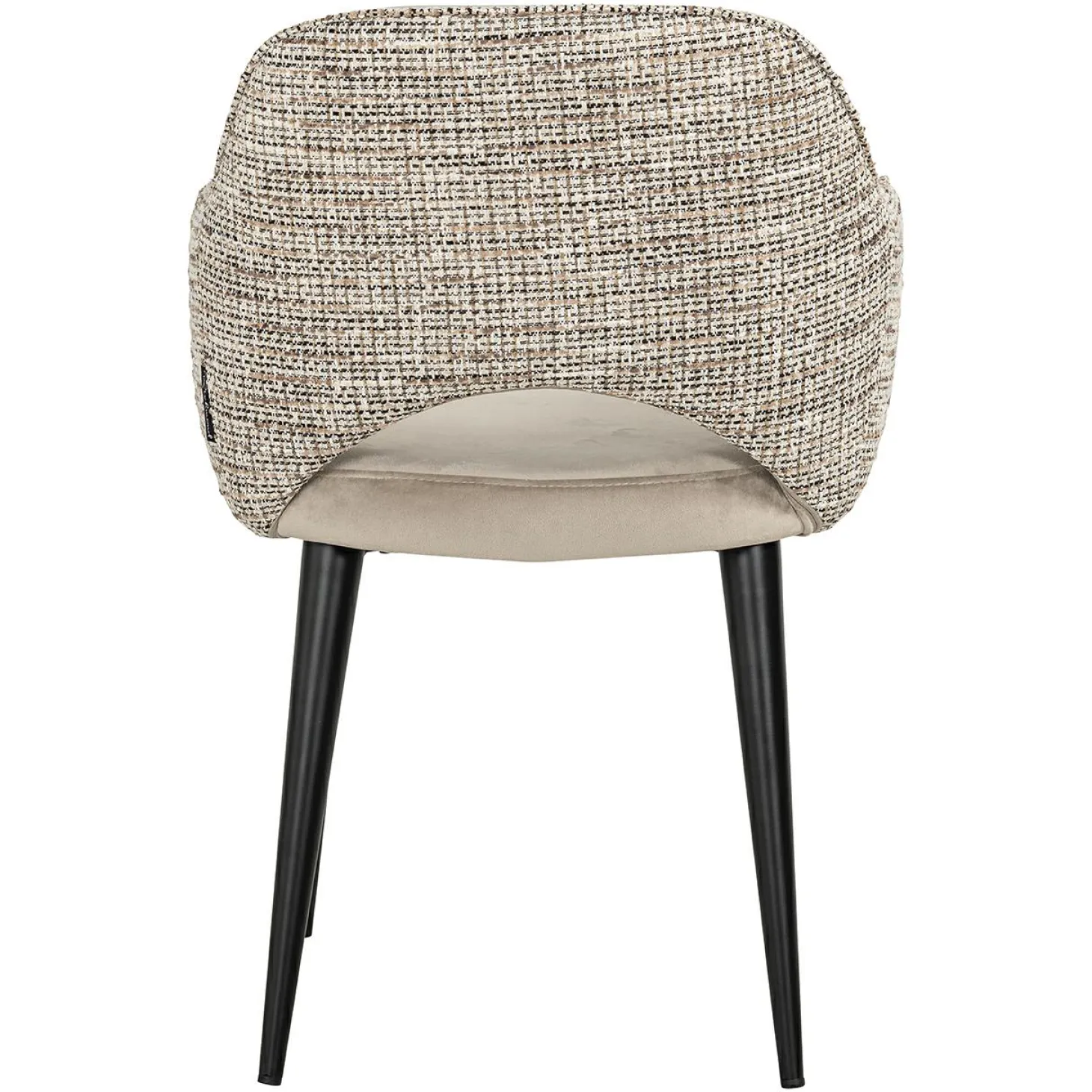 Eetkamerstoel Giovanna Velvet en stof kleur Khaki/Rose - Loft24.nl