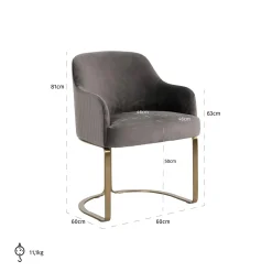 Eetkamerstoel Hadley Velvet - Loft24.nl