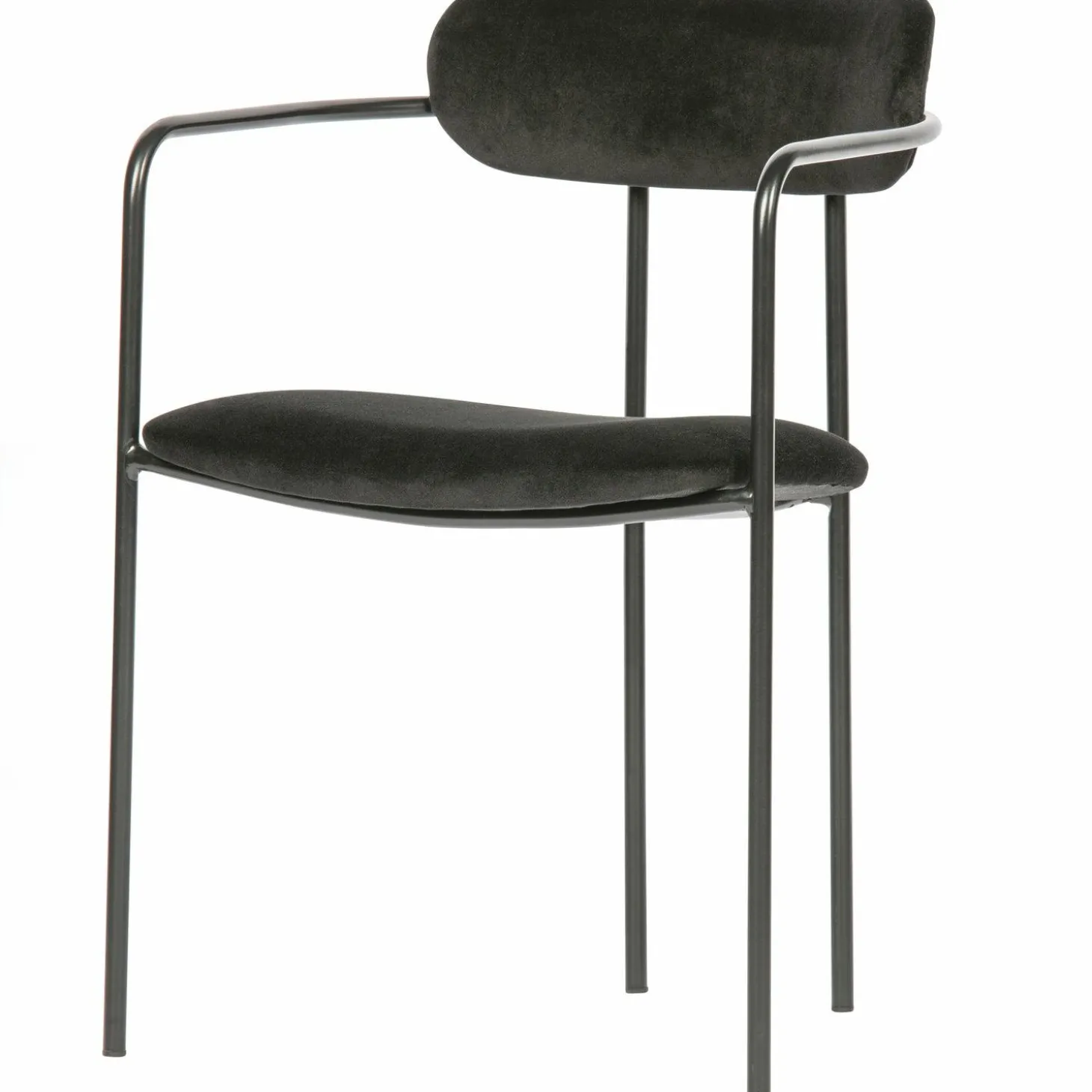 Eetkamerstoel Ivy Velvet - Zwart - Loft24.nl