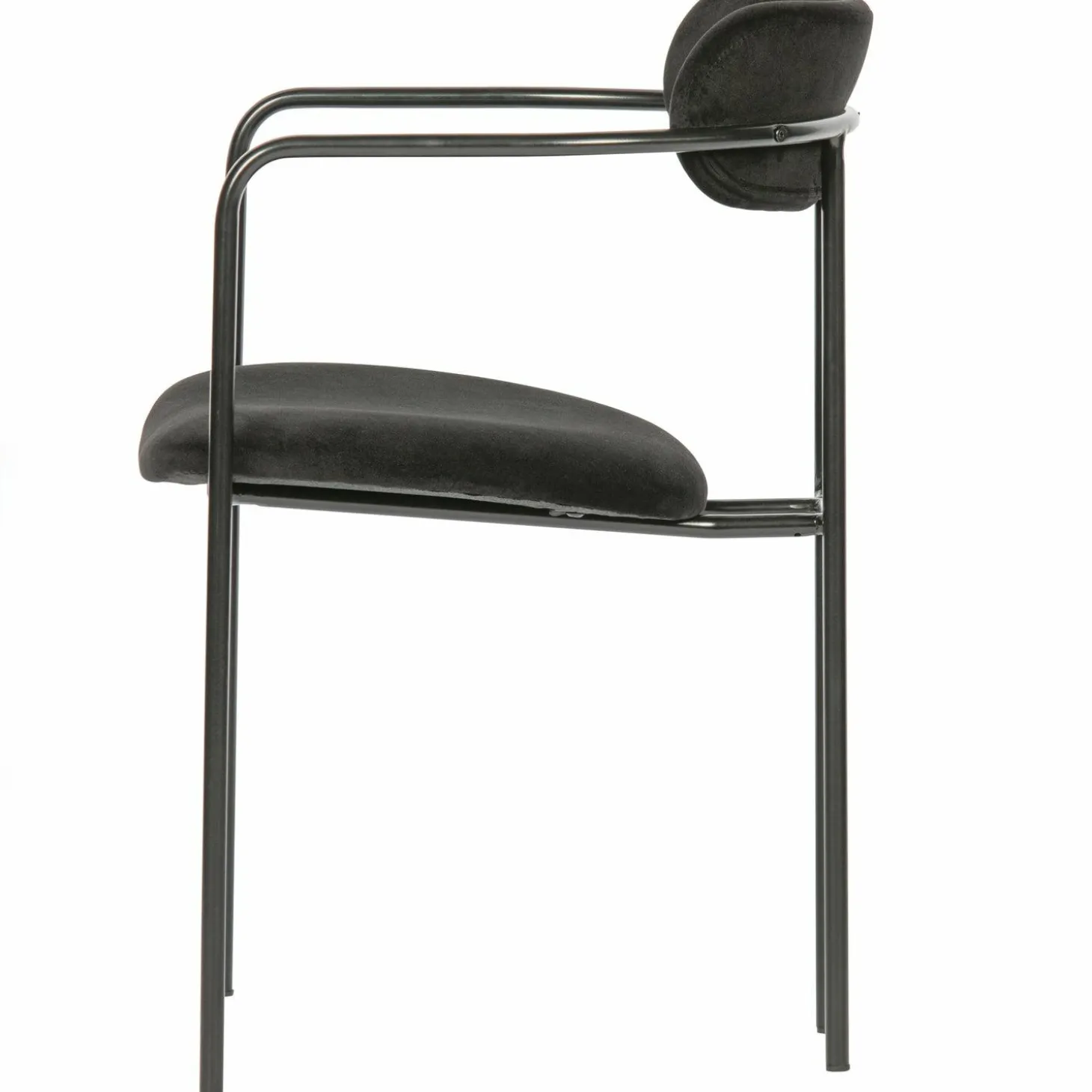 Eetkamerstoel Ivy Velvet - Zwart - Loft24.nl