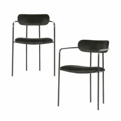 Eetkamerstoel Ivy Velvet - Zwart - Loft24.nl